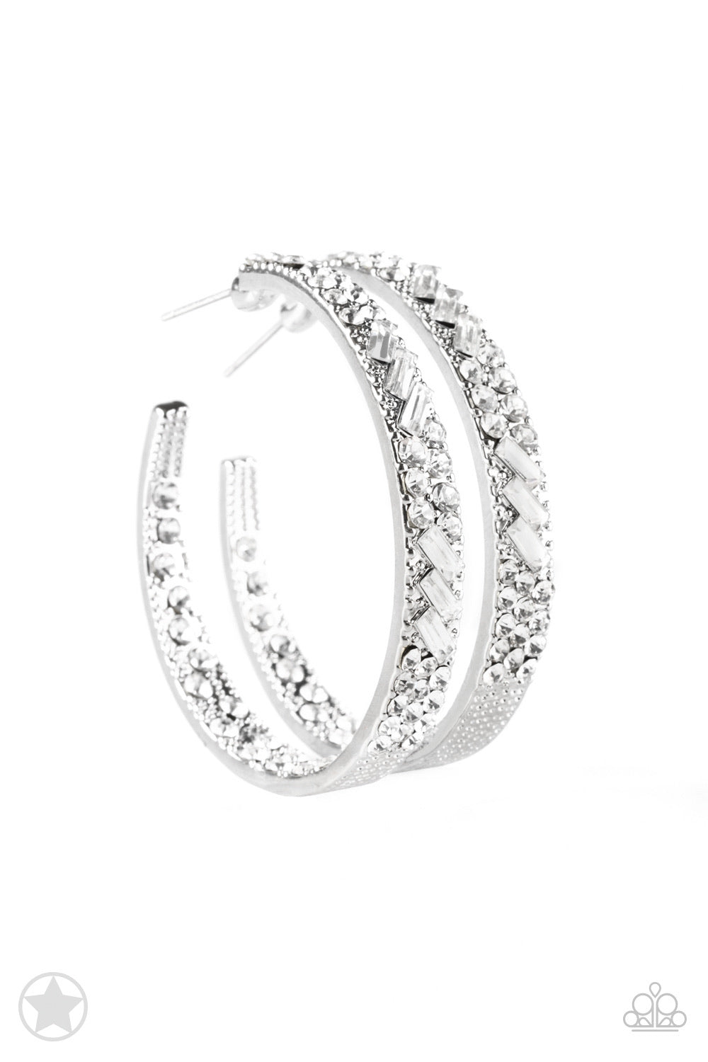 GLITZY By Association| Silver |Hoop Earrings| Sparkle and Shine with Missylee - Sparkle and Shine with Missy Lee